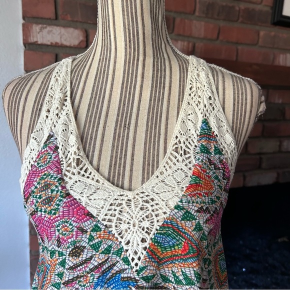 Lovers + Friends Hula Babydoll Dress in Mosaic Print Sz XS - Picture 5 of 10